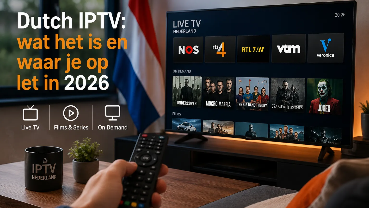 Dutch IPTV: Nederlandse en Vlaamse zenders via internet op een televisie