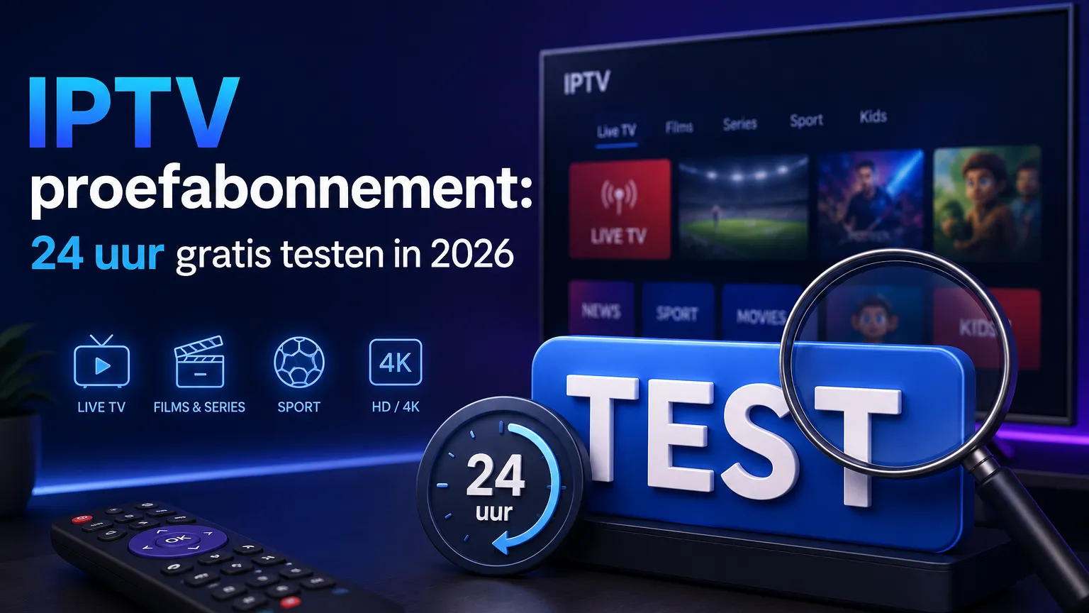 IPTV proefabonnement: 24 uur gratis testen op je eigen televisie